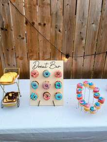 1 件亚克力分层展示架，4/7/12 槽透明分步小雕像、盲盒、甜点、蛋糕展示架 - 圣诞派对用品 - 透明色 - 查看 7