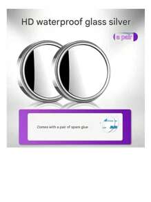 1pc Car Rearview Mirror Small Round Mirror Reversing Artifact Blind Spot HD Waterproof Auxiliary Mirror 360 Degree Multi-Function Mirror Car Rearview Mirror Has Suction Cup Type, Sticky Small Round Mirror Reversing Auxiliary Artifact Ultra-Clear Reflective Blind Spot Large Field Of View Wide Angle Car Universal