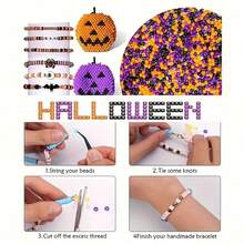 2000pcs/Set 2-10mm Halloween Colored Millet Beads, Halloween Soft Ceramic Bead Set Box, Can Be Used As Gifts, Decorations, Couple Bracelets, DIY Jewelry, Bracelet Accessories