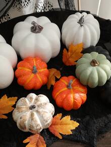 Decoração de abóbora artificial para o Natal e o Dia de Ação de Graças, ideal para mesas e festas de fim de ano.