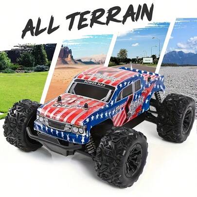 Camión semi todoterreno eléctrico de 2.4GHz, camión monster RC a escala 1:20 con terreno A, coche de carreras resistente de grado de juguete, carrocería de alta resistencia y suspensión independiente, regalo de SUV a prueba de lluvia para niños