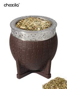 choxila 1pc Argentina Yerba Mate Cup, Stainless Steel Tea Gourd Mug, For Home Mate Tea - Mate Cup - View 5