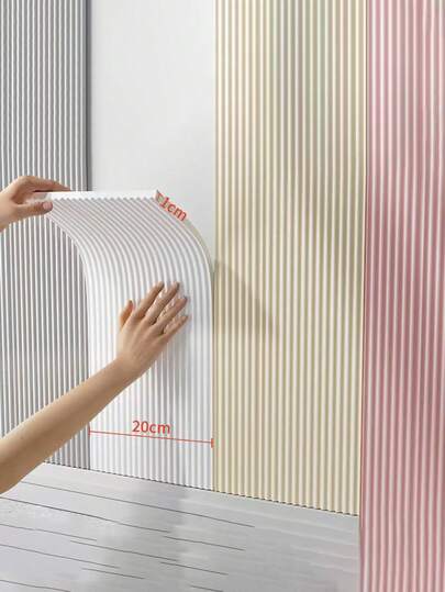 1片装家居装饰3D墙板防撞软墙贴榻榻米软墙贴床头墙垫窗台贴无味清凉隔热。只需撕掉背胶即可粘贴。粘性强，使用方便