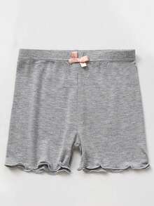 Young Girl Casual Bow Print Summer Shorts