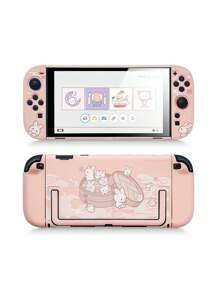 GeekShare Cute Rabbit Design Ultra-Thin PC Protective Case For Nintendo Switch 2 Console - Steamed Bun Rabbit - View 10