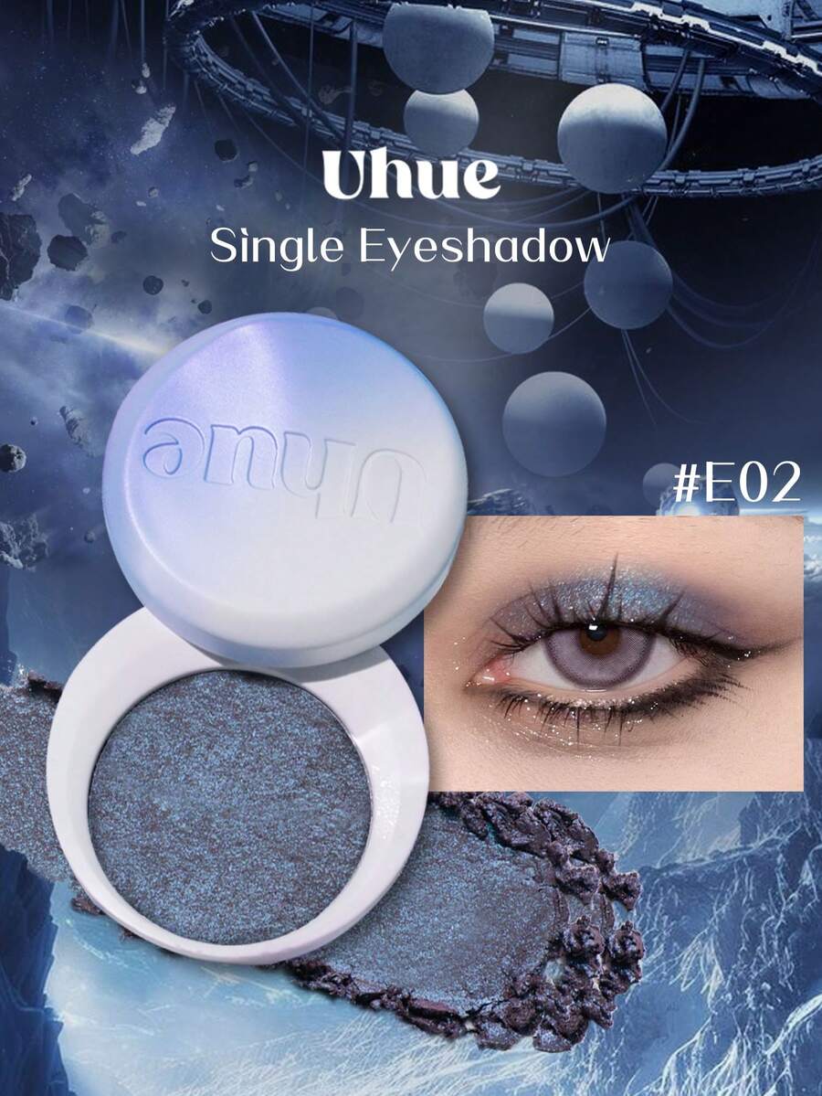 Uhue 1 块单色眼影 E04，珠光质地，防水防汗，干湿两用，不飞粉，便携，可用于提亮眼睑中央/提亮内眼角/打造柔和眼线，3 克/0.1 盎司
