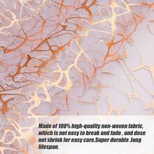 1pc 11x108 Inches Rose Gold, Thin Mesh Gold Foil Table Runner For Birthday Wedding Banquet Party Table Decoration Supplies Tablecloth Table Runner, Placemat Plate Decoration, Holiday Table Centerpiece, Christmas, New Year, DIY