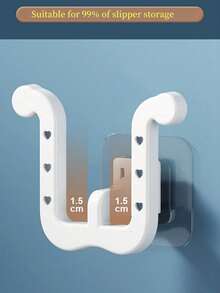 1pc/3pcs Bathroom Slippers Rack, Wall Mounted No Drilling Required, Toilet Door Hanging Drainage Shelf, Storage Organizer Rack, Wall Hook