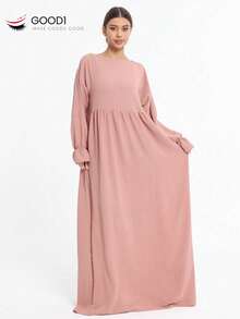 1 chiếc váy maxi trơn màu cho nữ, kiểu áo choàng dài kaftan rộng rãi, thiết kế nghệ thuật, đa năng, phù hợp với mọi mùa, cỡ lớn - Nhiều màu - Xem 9