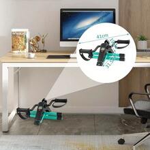 Shoze Mini Exercise Bike, Pedal Exerciser With LCD Display, Leg Exercise Machine, Portable Folding Trainer Adjustable Resistance Fitness Exercise Equipment With Non-Slip Mat And Fixed Strap - Green - View 2