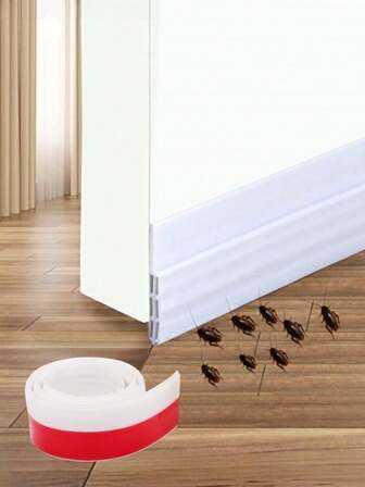 1 Stück Türdichtungsstreifen 1m x 99cm selbstklebende Türdichtung, schalldicht, Türbodendichtung, Gummi-Isolierung, wetterfest, für Zuhause gegen Kakerlaken und Krabbeltiere