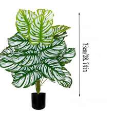 1pc 60cm-125cm Elegant Artificial Monstera Plant - Ideal For Home And Office Decor, Anniversary And Holidays (Christmas, Easter, Thanksgiving) - Indoor And Outdoor Use, Pot Not Included, Turtle Shaped Decor (Multi-Color Options) - Dark Green - View 10