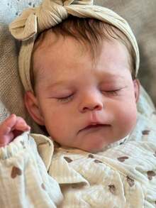 3D Skin With Visible Veins Vinyl Limbs Cloth Body 50 CM Asleep Reborn Baby Doll Toy For Girl Cute Lifelike Baby Newborn Doll Bedtime Toy Handmade Birthday Gift - 睡娃娃 - 查看 3
