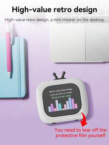 1 pieza Mini Altavoz Inalámbrico con Pantalla Táctil LCD de 2 Pulgadas, Compacto y Portátil, Altavoz Inalámbrico Multifuncional con Pantalla Táctil Inteligente, Excelente Regalo para Cumpleaños, Navidad, Acción de Gracias, Año Nuevo - Unitalla - Ver 10
