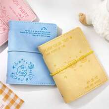 1 Planejador de folhas soltas M5, prato de pelúcia colorido, planejador com padrão de desenho animado, livro de adesivos decorativos faça você mesmo, adequado para cenários de criação de planejadores