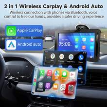 BDQ 7 Inch Car Radio Wireless Carplay & Android Auto Multimedia WIFI Video Player Portable MP5 Player+ Backup Rearview Camera - 7 Inches - View 2