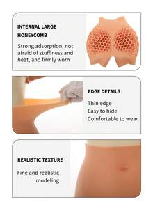 3-Inch Silicone Butt Lifting & Enhancing Shorts, Crossdressing Pants, High Waist Elastic Silicone Shorts, Durable Invisible, Unisex, Suitable For Home, Party, Halloween, Cosplay, Wedding And Photography - Multicolor - View 7