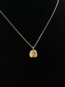 1 件简约优雅的苹果吊坠项链，适合女性日常佩戴 - 金色 - 查看 2