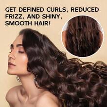 2PCS Black Castor Oil Moisturizing Hair Cream, Curl Defining Solution For Frizz Control, Leaves Curls Soft And Bouncy,250ML Per Bottle - 2pcs - 查看 3