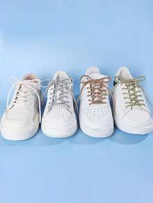 1 Cặp dây giày kim loại phản quang nhiều màu 4MM, dây giày sáng bóng, phù hợp cho giày thể thao, giày thường, giày vải, v.v. - Nhiều màu - Xem 6