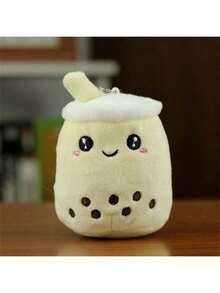 1 pieza Muñeco de peluche de taza de té de burbujas con frutas de dibujos animados, colgante de chupete, accesorio para té de burbujas (empaque aleatorio, algunas partes aleatorias), té de burbujas, colgante, peluche de té de burbujas - Multicolor - Ver 9