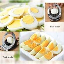 2-en-1 Trancheuse à œufs, convient pour les œufs durs, trancheuse à œufs robuste pour les œufs, les fraises, les champignons et les fruits tendres, avec fonctions de tranchage et de division, fil en acier inoxydable