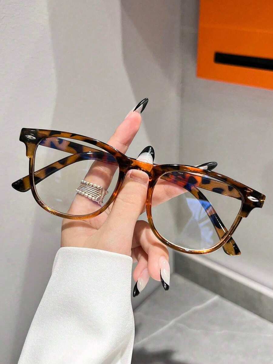 1 Pc Unisex Fashion Stylish Light Computer Glasses Cute Casual Classic Design Suitable For Daily Office And School Use - Multicolor - View 1