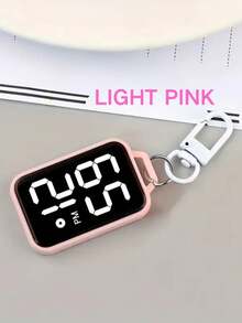 方形/圆形迷你数字时钟钥匙扣 - 运动设计，LED数字显示挂式怀表钥匙扣，小巧便携，是圣诞节、复活节、生日、毕业典礼和开学季的理想礼物 - 多色 - 查看 13