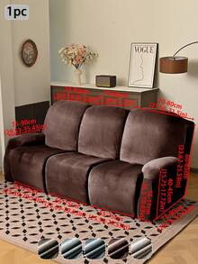 1件银狐绒沙发套，防尘沙发套，经典简约设计，可水洗，四季皆宜，适用于办公室、客厅、卧室装饰 - 彩色 - 查看 21