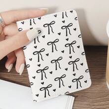 Cartera Bifold Corta y Elegante, Ligera y Portátil, Pequeño Porta Tarjetas de Crédito y Organizador, Clutch Versátil para Mujeres - Blanco y Negro - Ver 7