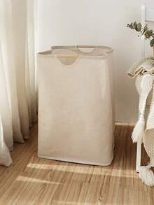 1个带木柄的可折叠洗衣篮，轻便省空间，适用于浴室和洗衣房，是洗衣机旁、衣柜或宿舍收纳的理想之选。可收纳衬衫、T恤、牛仔裤、内衣、毛巾和脏衣服，方便携带，透气设计，速干，是现代家居收纳的理想之选。 - 米色 - 查看 1