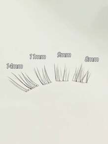 80pcs Soft & Thin Oblique Feathery Bat-Shaped Baby Lashes, Transparent Stem, Natural & Messy Fairy Lashes, C-Curl Lash Extensions Without Glue Lash Clusters,Eye Lash Clusters,Individual Eyelashes,Lashes,Fake Lashes - C - View 11