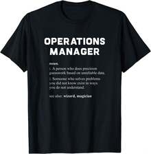 Operations Manager - Funny Dictionary Definition T-Shirt - Black - View 1