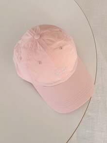 1pc Soft Top Candy Color Stylish Letter Printed Baseball Cap, Women's Breathable Quick-Dry Sun Hat For Outdoor, Spring/Summer