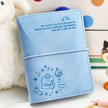 1 Planejador de folhas soltas M5, prato de pelúcia colorido, planejador com padrão de desenho animado, livro de adesivos decorativos faça você mesmo, adequado para cenários de criação de planejadores