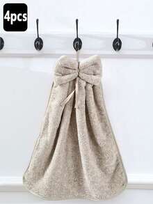 1 件简约纯色蝴蝶结手巾，超柔软吸水个性化毛巾，浴室装饰，浴室配件，多用途多功能毛巾 - 彩色 - 查看 10