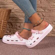 Women's Hollow Hole Slip-On Sandals, New Summer Non-Slip Soft Nurse Work Outdoor Beach Slippers, Fashionable Thick Sole Anti-Slip Surgical Room Soft Bottom Hole Shoes