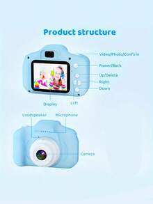 1PC Mini Camera Waterproof 1080P HD Screen Camera Video Toy 8 Million Pixel Cartoon Cute Camera Outdoor Photography Toy Birthday Gift(No Memory Card Included) - View 6