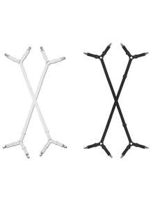 2 Pieces Of 4-Clip Adjustable Bed Sheet And Quilt Fastener, Adjustable Triangle With Elastic Fixer Pendant, Suitable For Bed Sheets, Mattress Covers, Sofa Cushions, Sofa Cover Buckles, Quilt Clips And Metal Clips.