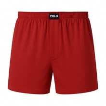 POLO STAR Kit 3  Canção Underwear Premium Viscose Bamboo Fiber Sleepwear Cotton Touch Ice Silk Pajamas - 紅色 - 查看 5