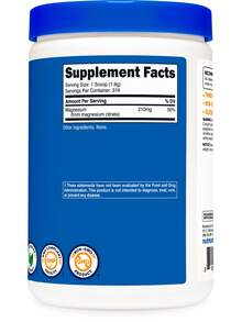 Nutricost Magnesium Citrate Powder (Unflavored, 500 Gram) - Unflavored - View 5