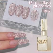 XEIJAYI 钻石闪光美甲 16 色 15ml 凝胶指甲油浸泡 UV LED 指甲油沙龙女性美甲工具时尚迷人指甲奢华指甲设计 - 彩色 - 查看 18