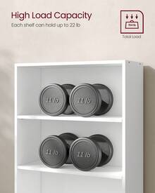 VASAGLE CUSTOS Collection - Bookshelf, 6-Tier Bookcase, Book Shelf, Open Storage Shelf, 9.4 X 23.6 X 63.3 Inches, For Living Room, Home Office, Dinning Room - 雲朵白 - 查看 6