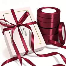 1 Roll 25 Yards Polyester Satin Ribbon, Christmas Gift Box, Candy Box, Cake Box, Flower Decoration Ribbon, DIY Crafts
