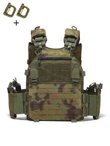 Gilet da caccia con sgancio rapido a un pulsante, espandibile e staccabile, con perforazioni laser, resistente all'abrasione e alla lacerazione, adatto per la caccia, la sopravvivenza all'aperto e altre applicazioni