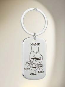 Ayotu Llaveros personalizados con patrón de puño familiar, etiquetas personalizadas para mascotas, colgantes para mochilas, llavero de regalo para maestros para papá, esposo y colegas, regalo del Día del Padre - Multicolor - Ver 20