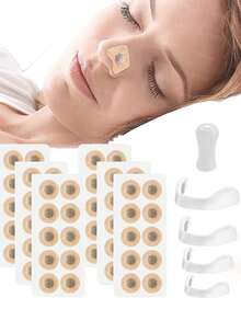 60pcs Magnetic Nose Strips, 4pcs Nose Clips And 1pc Magnetic Nose Expander, External Strips, Inhalable Strips, Magnetic Strips And Nose Expander Set, Unisex, Suitable For Sports, Home, Travel And Business Trips. An Ideal Gift For Family, Friends And Loved Ones. - 彩色 - 查看 2