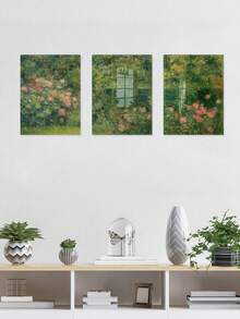 1 件/3 件宁静的静修墙饰，柔和色调帆布墙饰，雏菊春季艺术印刷品，浪漫花园海报印刷品，现代艺术品墙饰家居装饰，极简主义绘画海报，适用于客厅、卧室、家庭办公室、浴室、厨房，可选装框 - 多色 - 查看 8