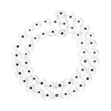 Aproximadamente 90 piezas de cuentas de vidrio Lampwork con flores de mil colores, ojos de diablo transparentes planos y redondos de 4mm, materiales de joyería DIY para hacer pulseras, collares y adornos de teléfono como regalo de Halloween - Cuentas redondas planas de vidrio con forma de mil flores de 4 mm - Ver 25