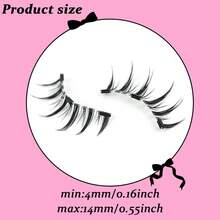 1 Pair Natural Magnetic Eyelashes With Applicator, Reusable, Waterproof, No Glue Needed, Suitable For Sensitive Eyes, Cartoon Style - Spiky Manga Lashes - View 7